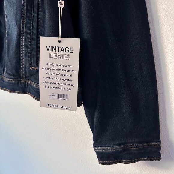 NWT - 1822 Carlsen Indigo Denim Jacket Stitch Fix - Picture 5 of 11